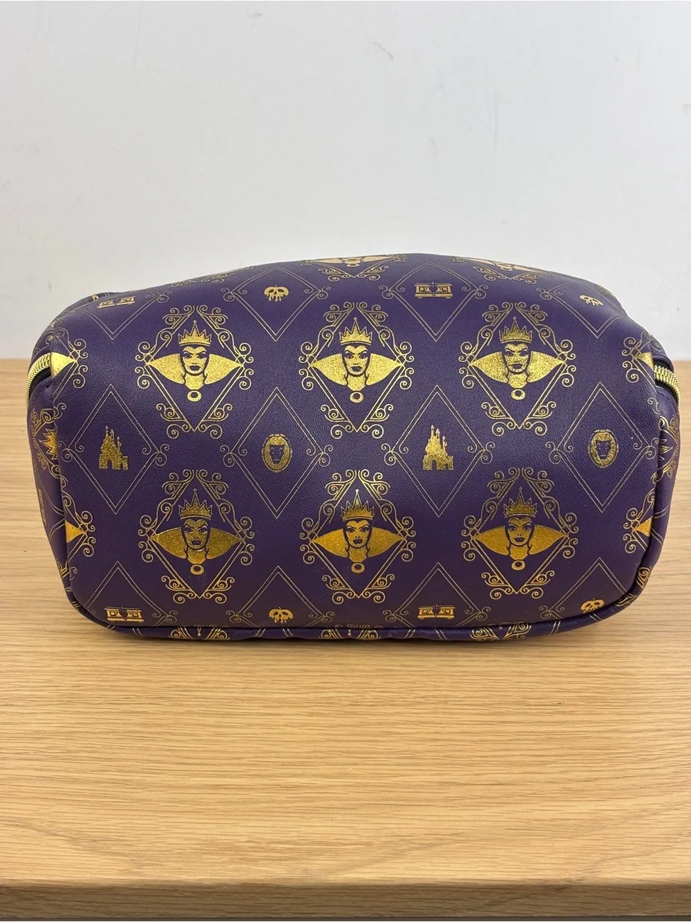 Bath & Body Works Disney Villains Evil Queen Purple Gold Makeup Bag